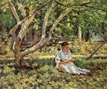 Theodore Robinson - Nettie Reading
