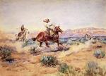 Charles Marion Russell - Roping um lobo