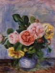 Pierre-Auguste Renoir - Rosas em um vaso