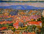 Pierre Bonnard - Cannet paisagem, vista sobre os telhados