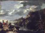 Salvator Rosa - Bandidos em uma costa rochosa