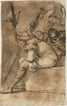 Salvator Rosa - Três soldados Resting