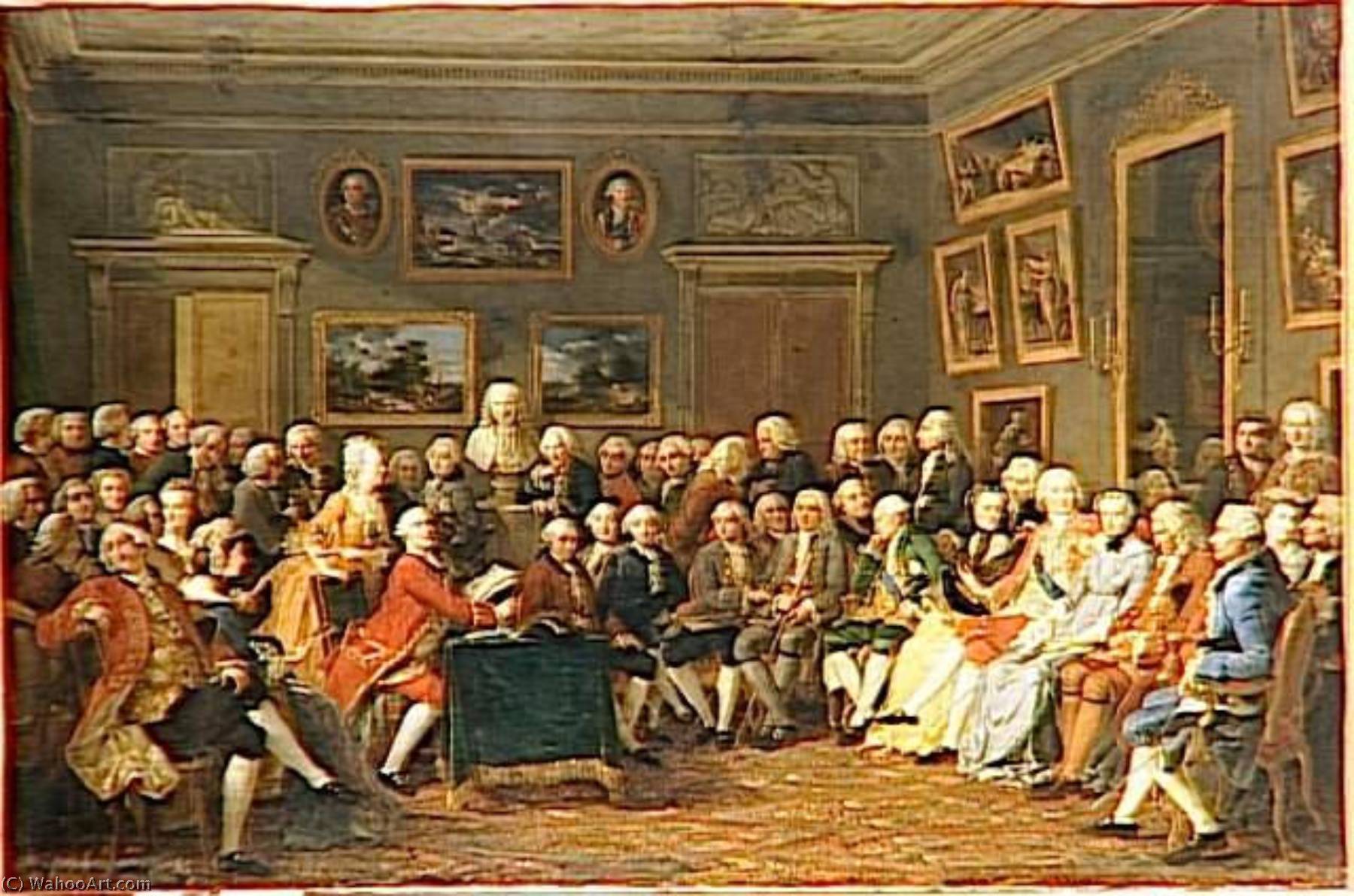 Aula da tragédie o l`orphelin da Retalhar o Voltaire dans le salon de